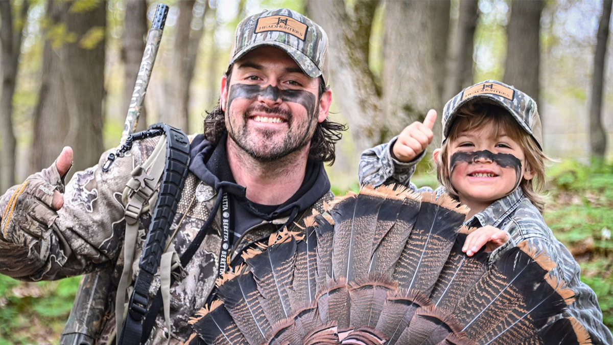 Nate Hosie on hunting trip with son