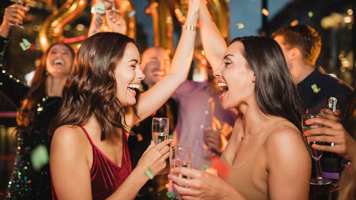 friends celebrating