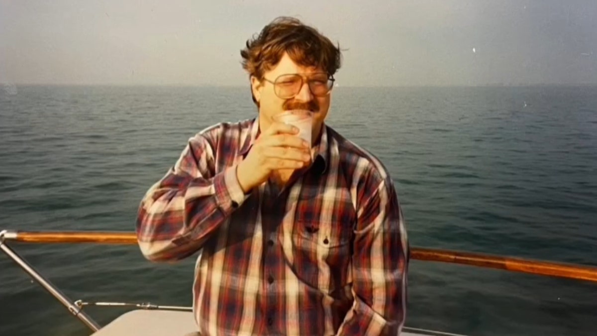 An old photo of Glenn Anderson on a boat