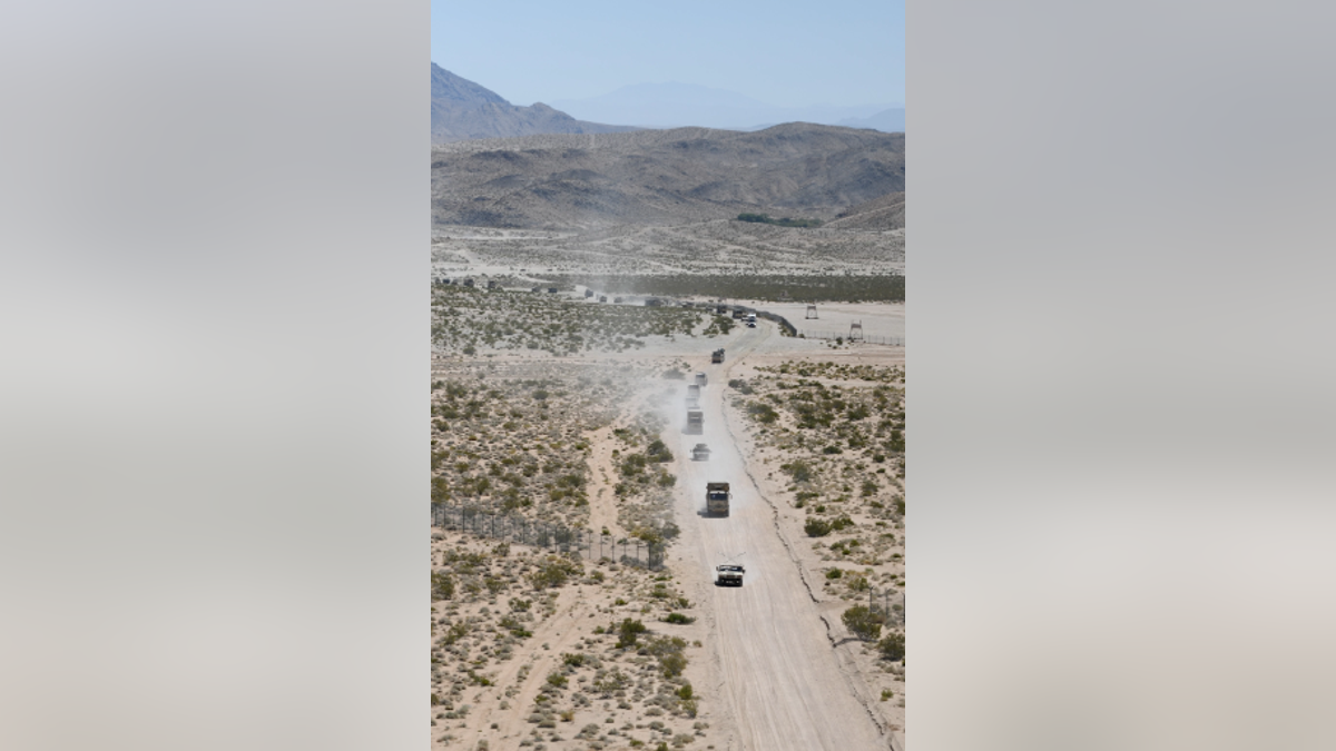 Army vehicles at Fort Irwin