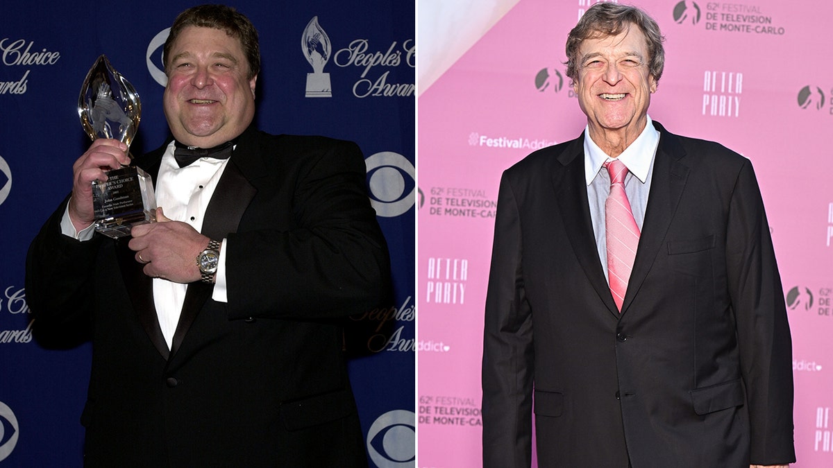 John Goodman then and now split