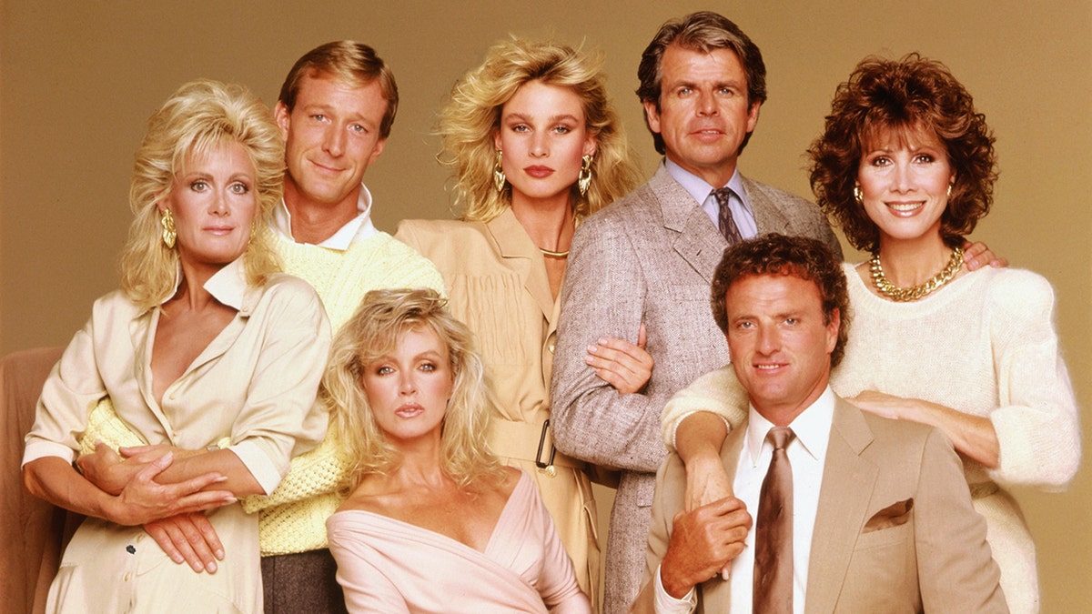 Cast of Knots Landing posing for a promo picture