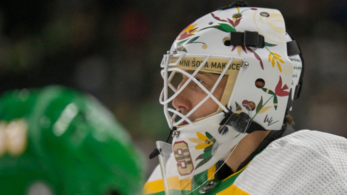 Marc-Andre Fleury during warmups