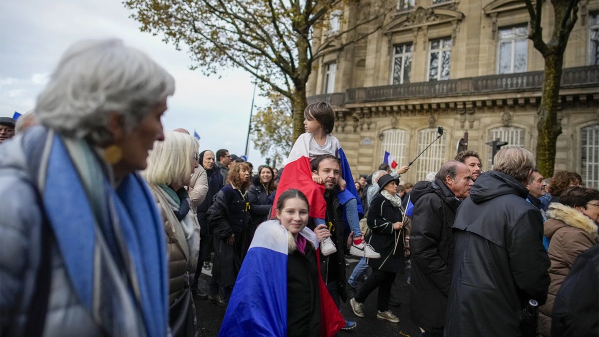 March against antisemitism in Paris, France