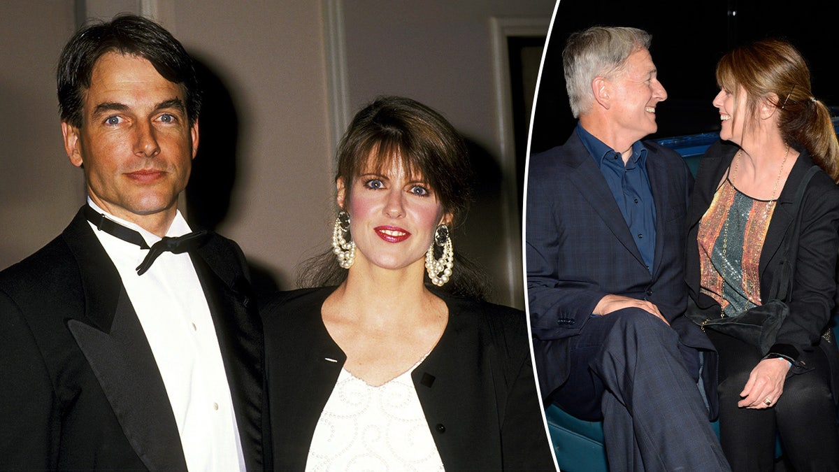 A photo of Mark Harmon and Pam Dawber