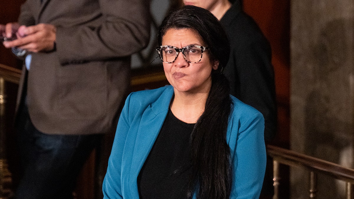 Rashida Tlaib in blue