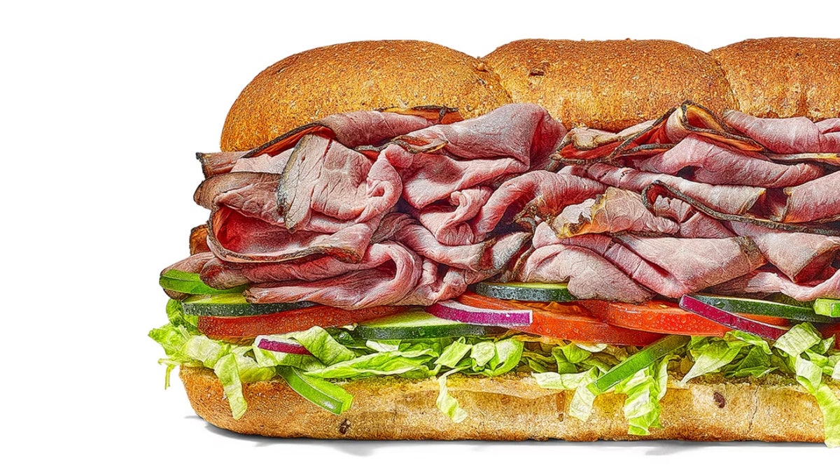 Subway roast beef sandwich