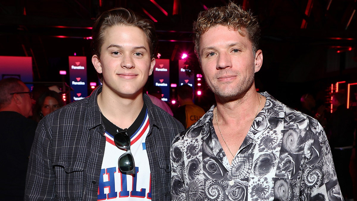 Ryan and Deacon Phillippe at a super bowl party