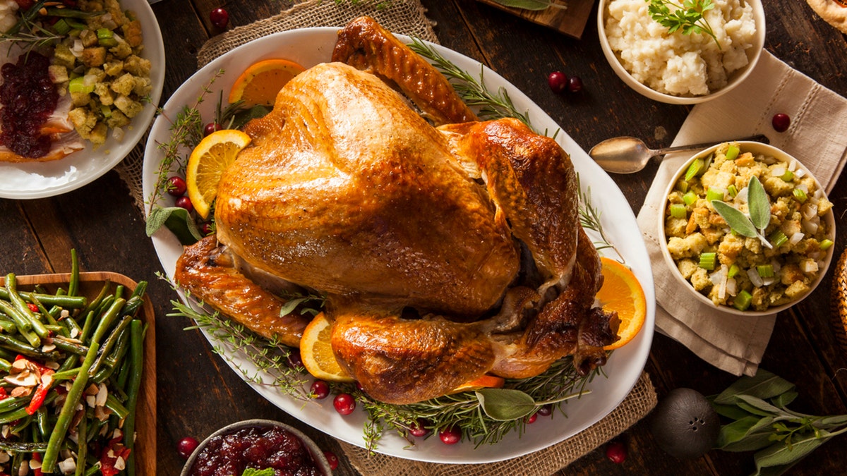 thanksgiving turkey on table