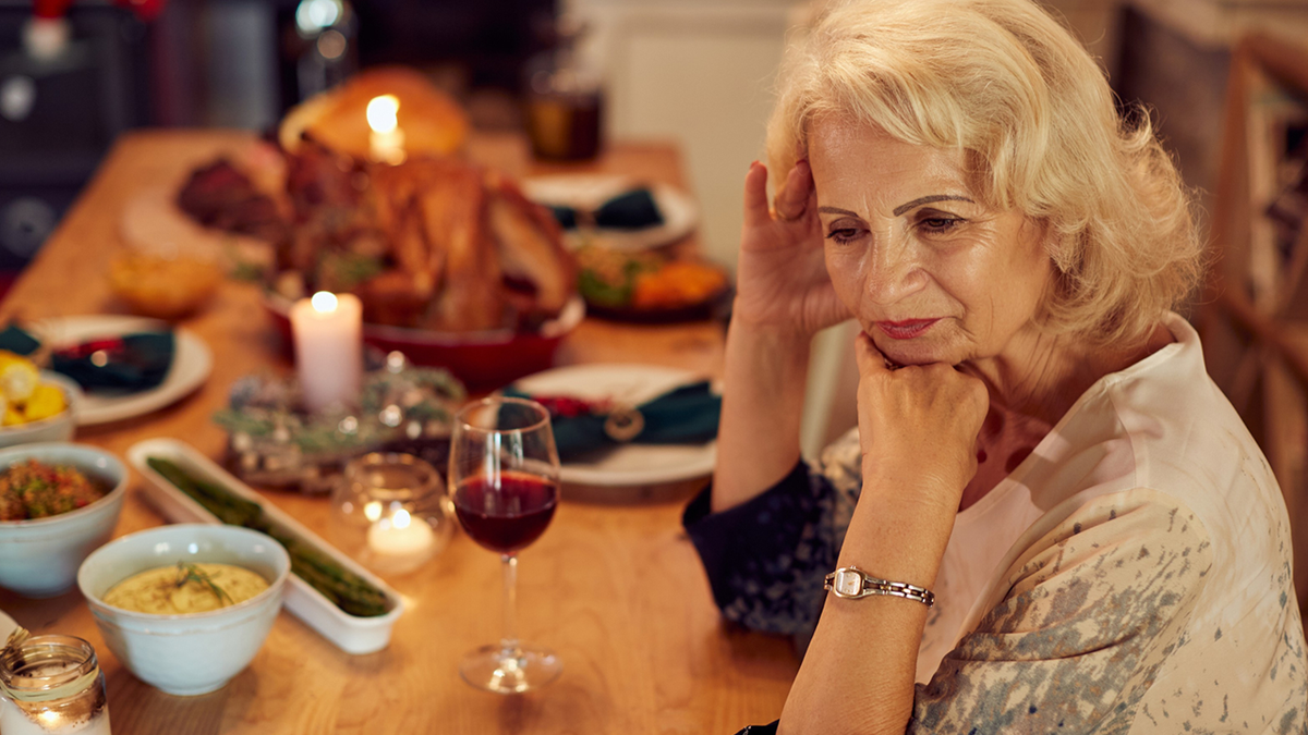 Thanksgiving-foto van een vrouw