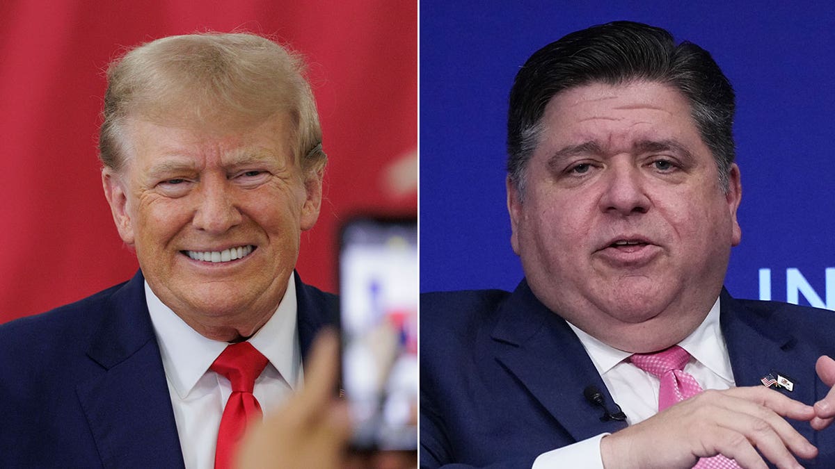 Trump e Prizker dividir imagens