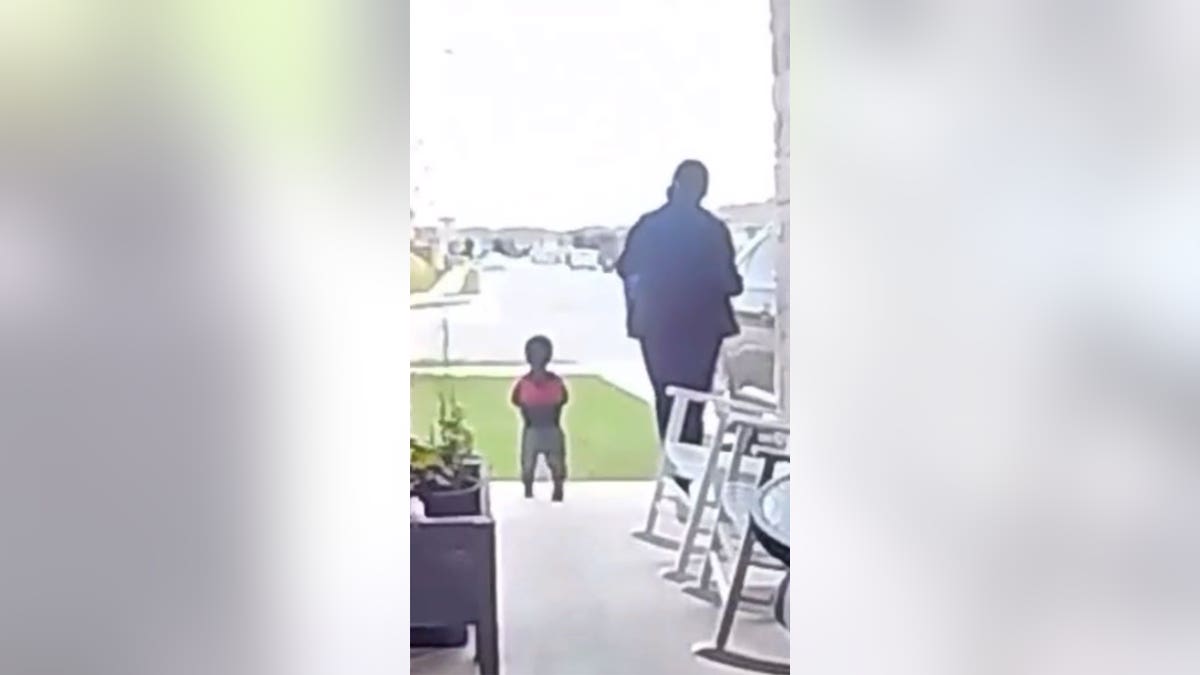 Mother and son head out Texas front door before dog attack