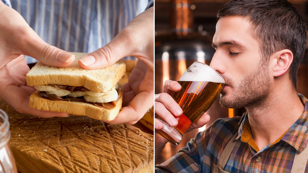 Pan blanco y cerveza