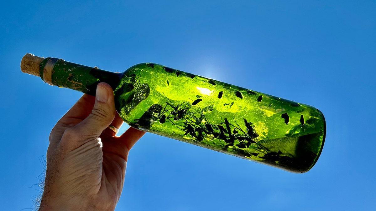 Witch bottle recovered by Harte Research Institute of the Gulf of Mexico researcher Jace Tunnell