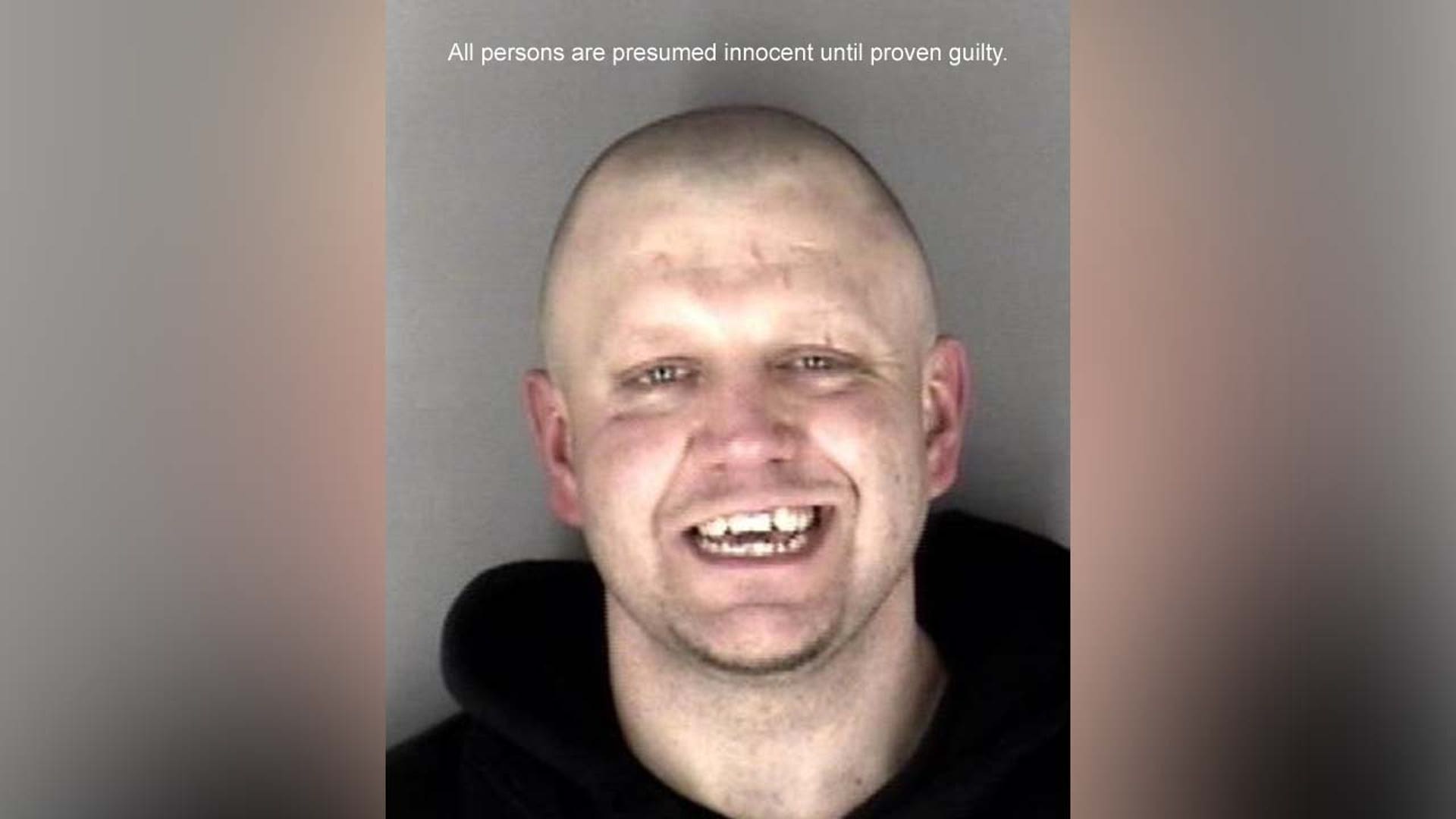 A mugshot of Luke Domme