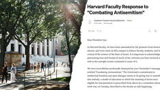 100 Harvard faculty cry foul at university's 'Combating Antisemitism' initiative