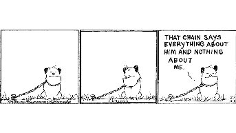 'Mutts' creator sets Guard Dog free after decades in chains to address the issue of dog tethering