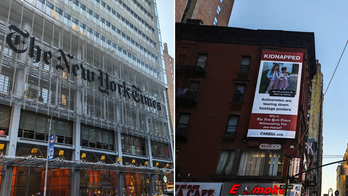 New billboard across from the New York Times depicts kidnapped Israeli hostages, claims 'inaccurate reporting'