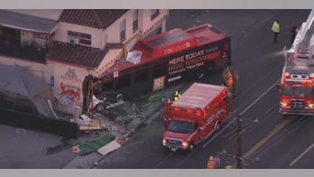 California transit bus crashes into seafood restaurant, more than a dozen injured