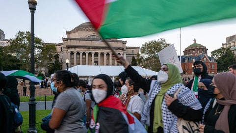 Columbia University president praises students accused of antisemitism's 'persistence'