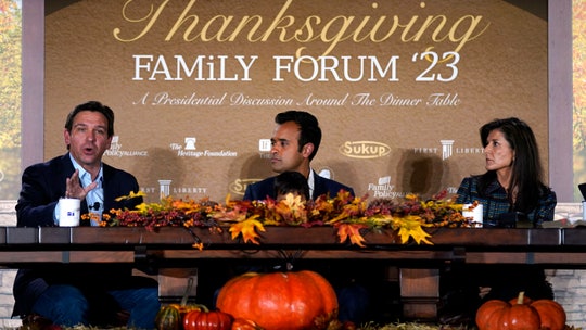 Desantis, Haley, Ramaswamy, sitting side-by-side, get personal during 'family discussion' in Iowa