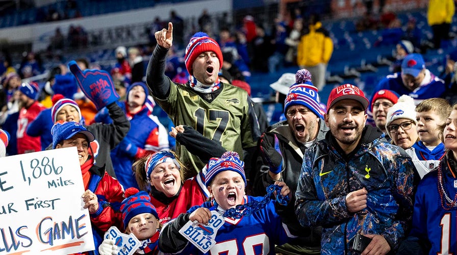 Bills fans fight in Highmark Stadium stands