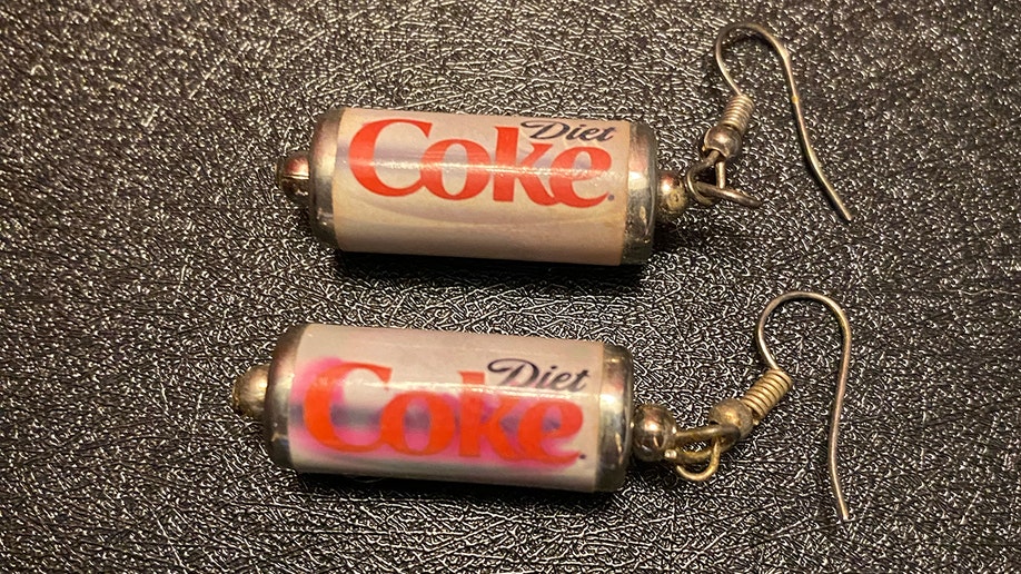 Diet coke earrings