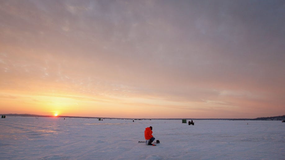 Gull Lake ice fishing