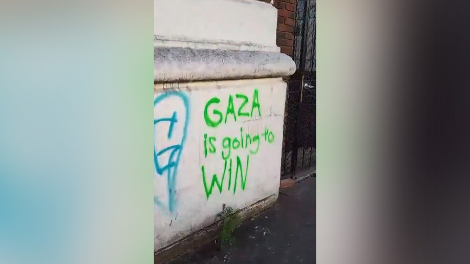 Graffiti en el que se lee: "Gaza va a ganar".