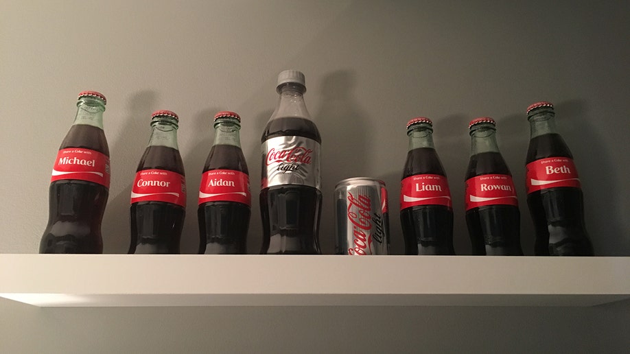 coke bottles with family names