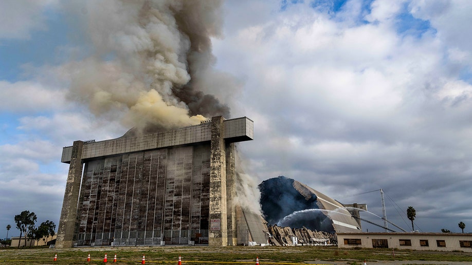 Massive Blaze At California WWII-era Blimp Hangar Closes Parks, Schools ...