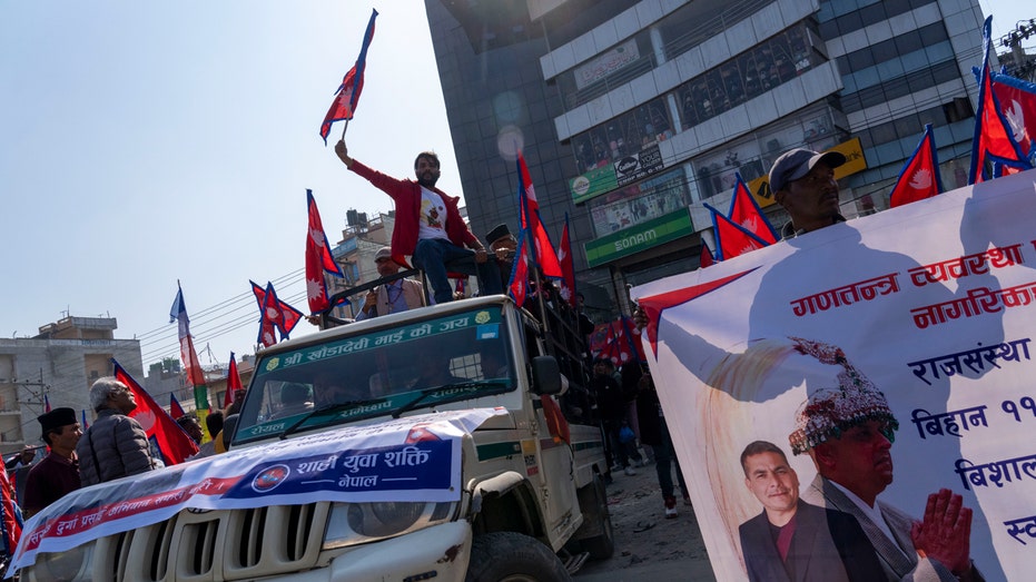 Protesters swarm Nepalese streets, calling for return to monarchy