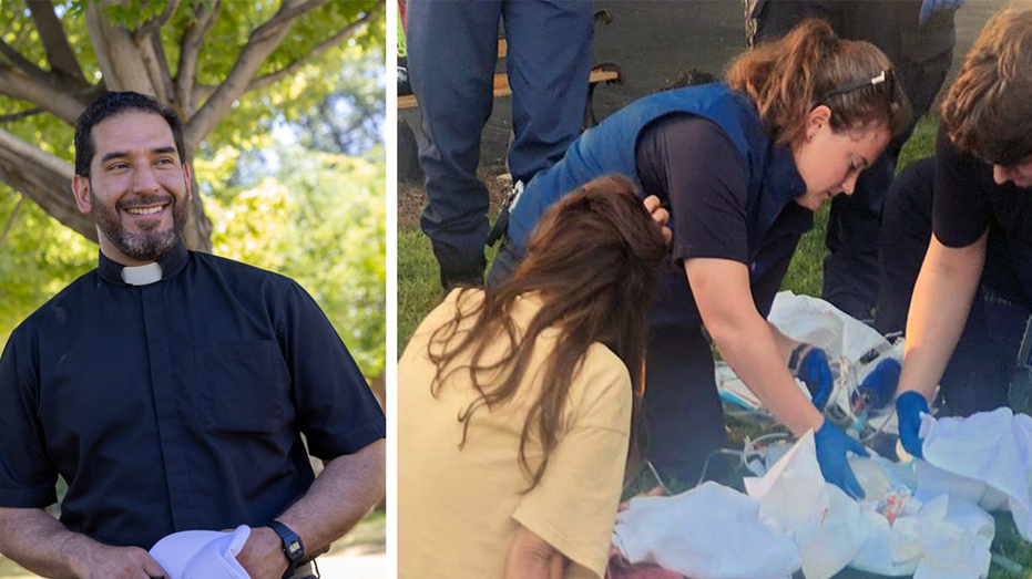 Priest jumps into action to help woman deliver twin babies outside cathedral: ‘Surreal’