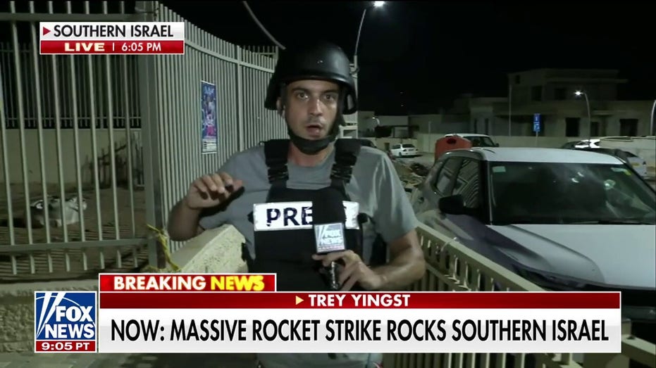 Rocket from Gaza hits near Fox News' Trey Yingst: 'Direct impact'