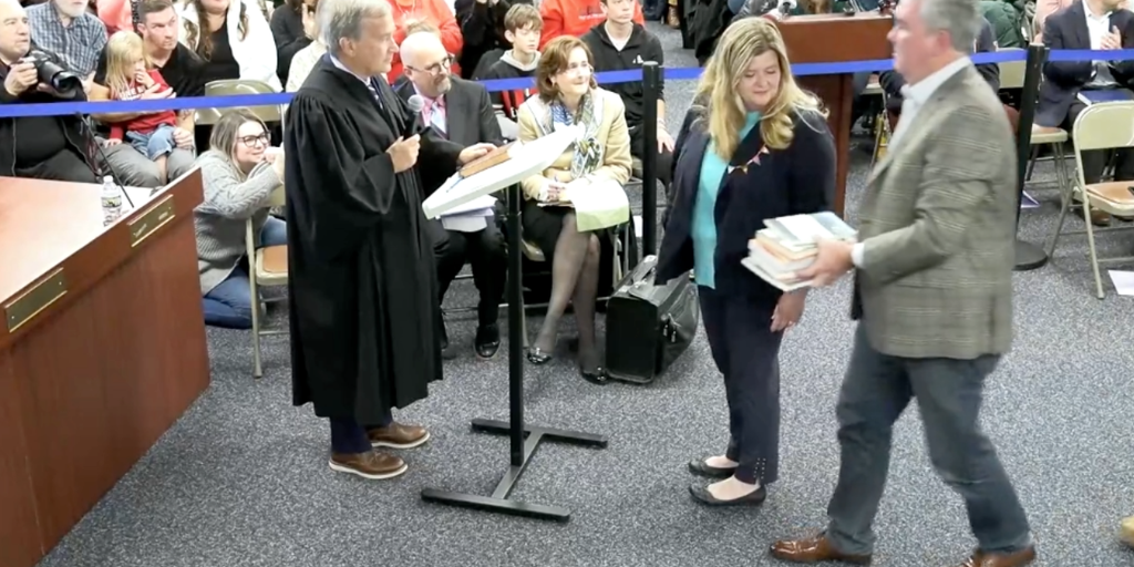 New Central Bucks Board Democrat president sworn in with hand on sexually explicit book - Vimarsana News