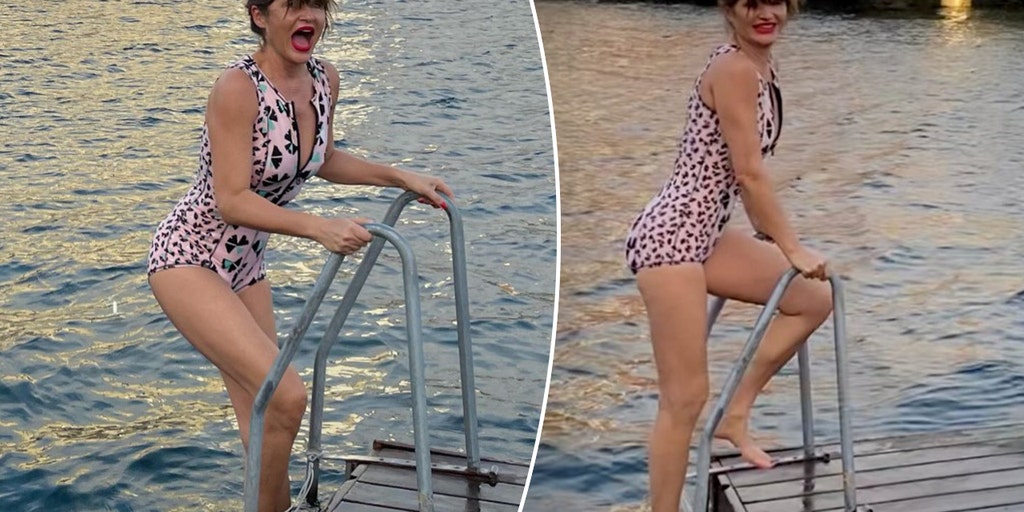 Supermodel Helena Christensen takes icy plunge to celebrate 55th 