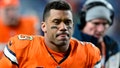 Denver Broncos quarterback Russell Wilson (3) comes off the field after losing to the New England Patriots 26-23 at Empower Field at Mile High in Denver, Colorado on Sunday December 24, 2023.