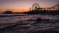 The famous Santa Monica beach at sunset on May 14, 2022. Suspected serial killer Jerrid Powell received a $700,000 settlement from the city after a personal injury lawsuit alleged that a Santa Monica Harbor Services Officer ran him over on the beach while responding to a call.