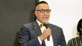 Now-former Tourism Secretary Najib Balala addresses the public in Nairobi, Kenya, Wednesday, July 31, 2019.