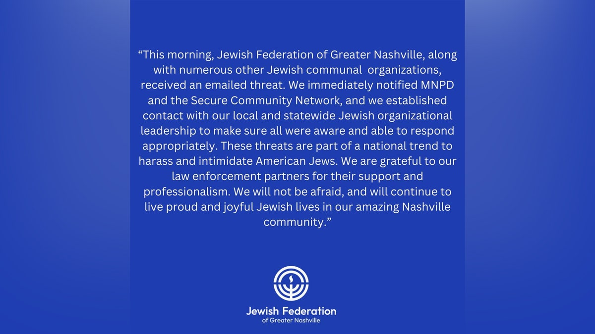 Message from Jewish Federation of Greater Nashville