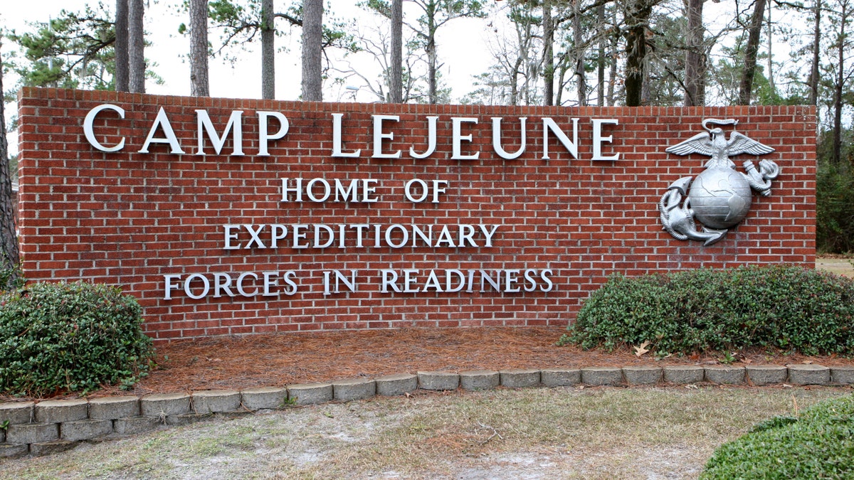 Camp Lejeune entrance sign