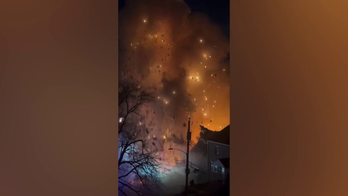 Arlington, Virginia, home on fire