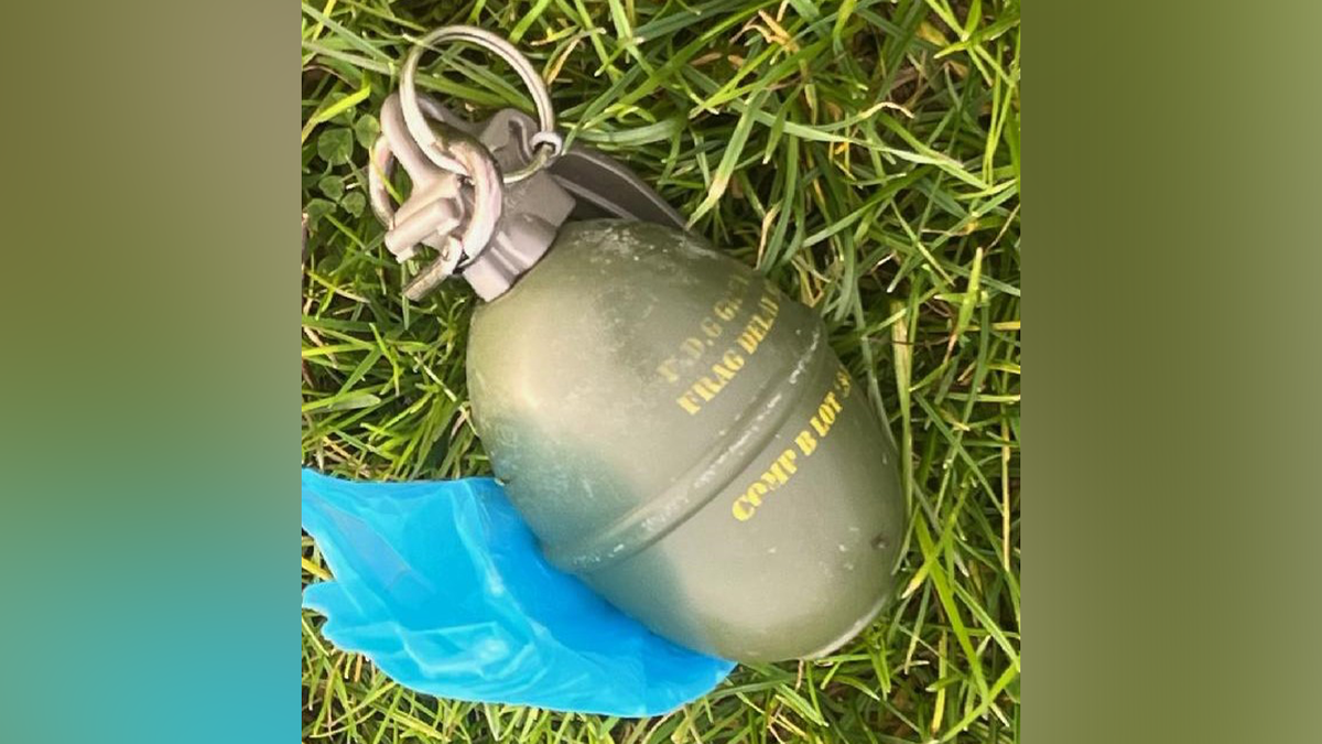 Hand grenade-shaped doggy bag causes panic at Oregon middle school 2 Dog poop bag dispenser