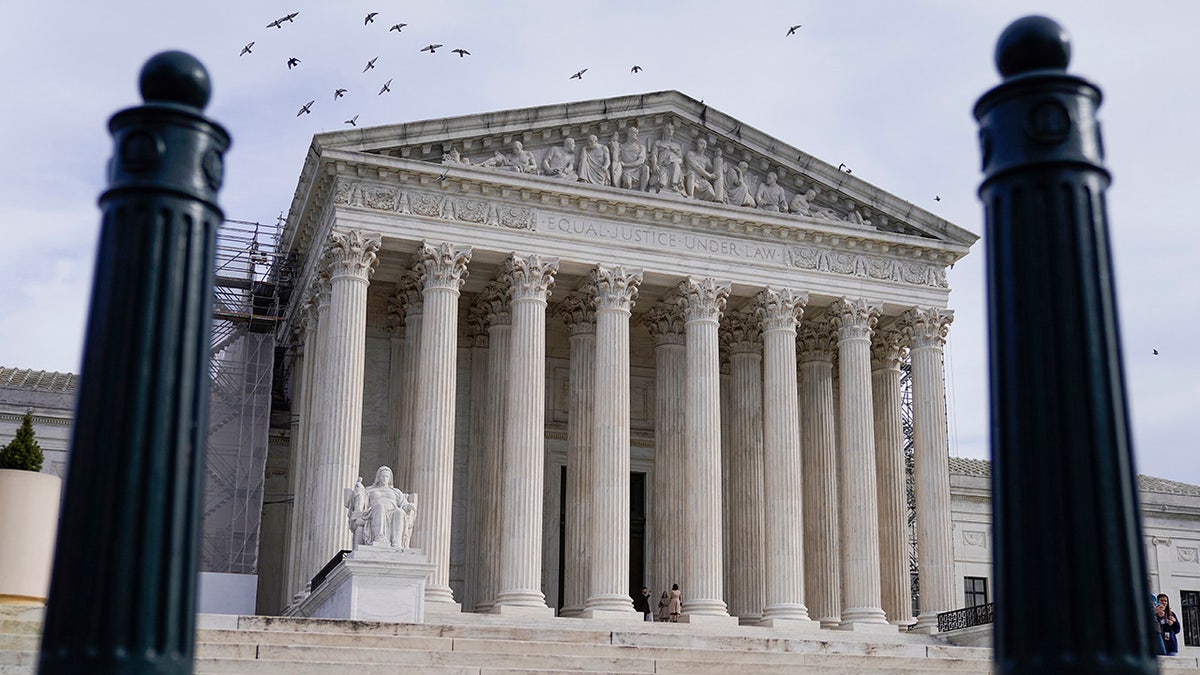 Supreme Court gathering  closeup