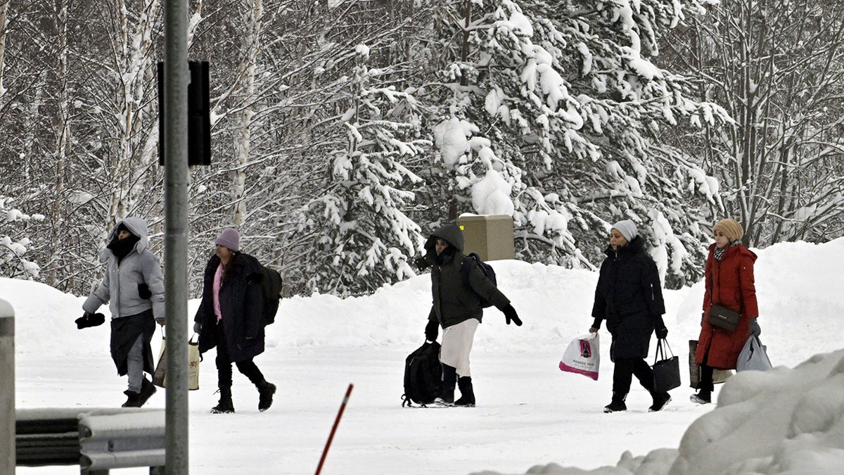 Migrants at Finland's border