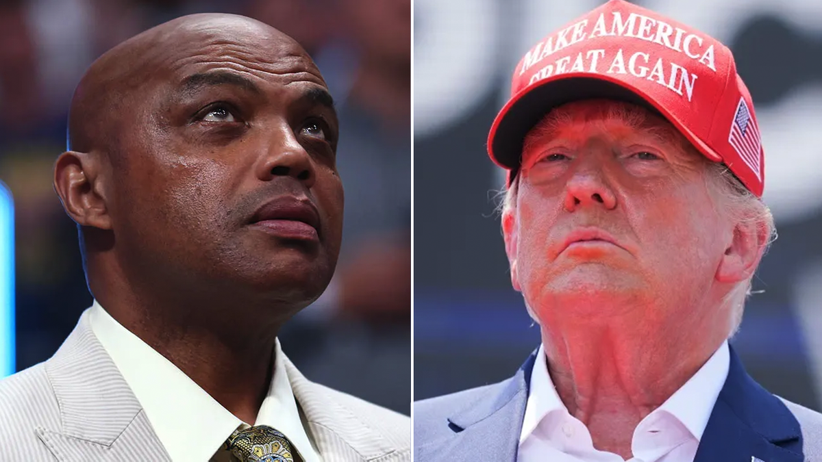 NBA hall of famer Charles Barkley and former President Donald Trump split image