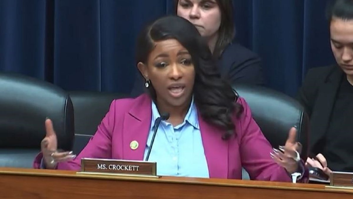 Image of Rep. Jasmine Crockett at a House hearing