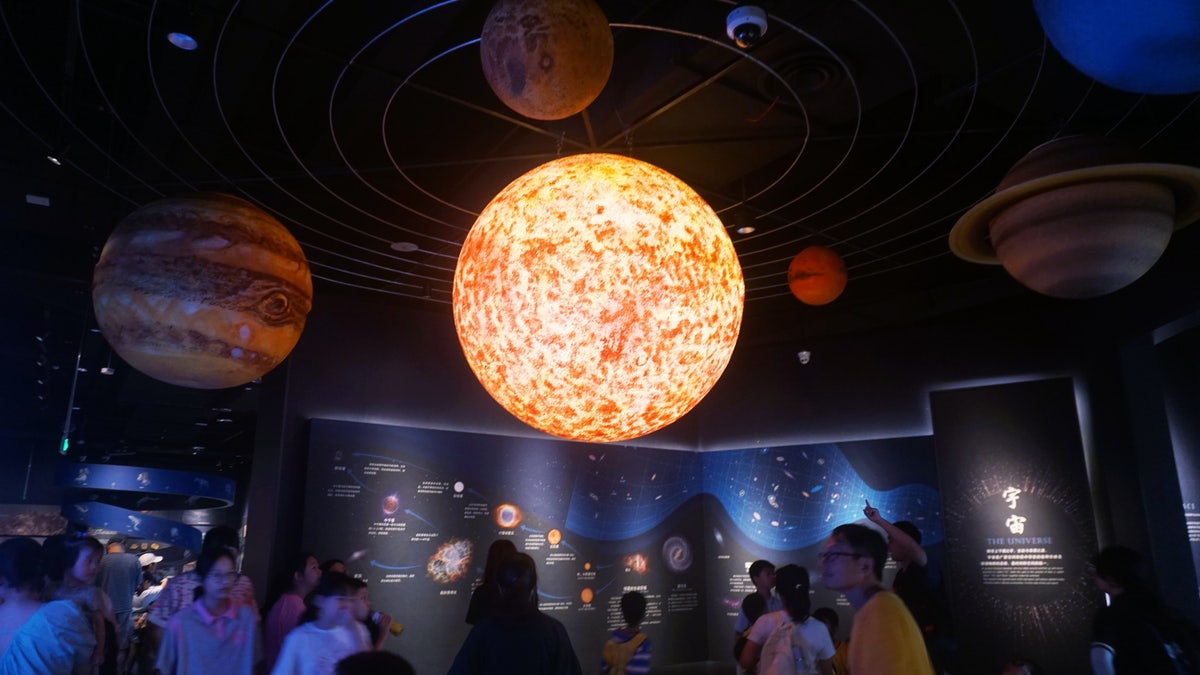 Solar System model in museum in China