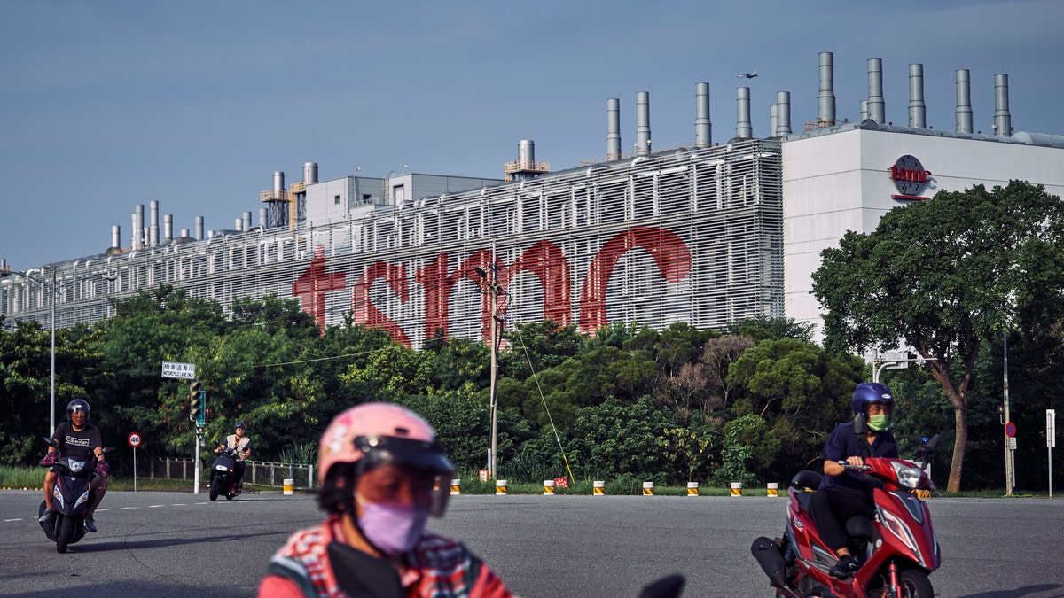 Taiwan microchip facility seen from street