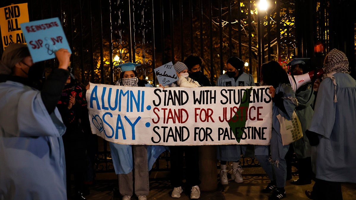 Pro-Palestinian protesters at Columbia